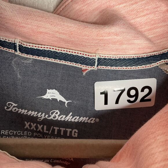 TOMMY BAHAMA Shirt Mens Coasta Vera Half-Zip Long Sleeve Ember Red Pink 3XL - Picture 7 of 12